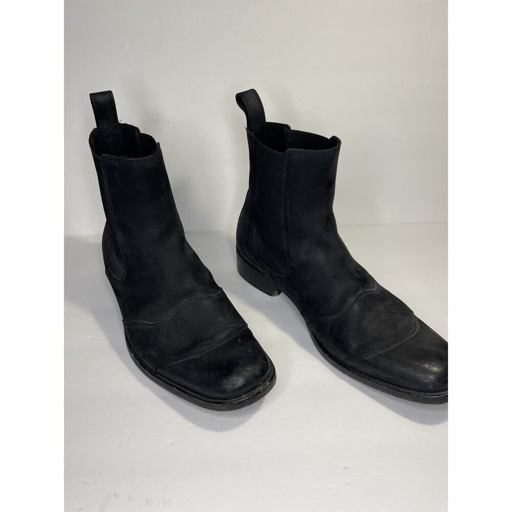 size 42 Belstaff Tourmaster 1955 Black ankle boots slip on chelsea made in Italy - Picture 2 of 11